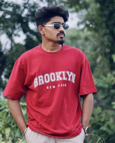 Brooklyn New York Graphic Drop Shoulder T-Shirt