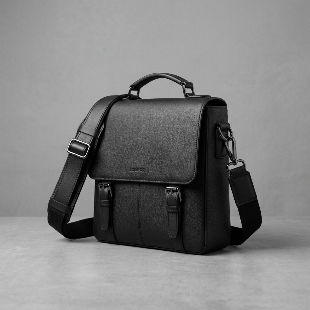 Men’s Premium Leather Crossbody Messenger Bag
