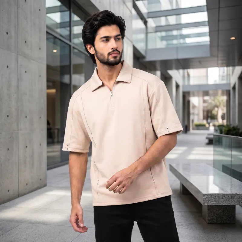 Contemporary Over Size Polo Shirt